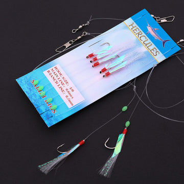 HERCULES SABIKI Lures Bait Feathers Rig Pollack Cod Freshwater Saltwater Fishing Hooks HERCULES SALE